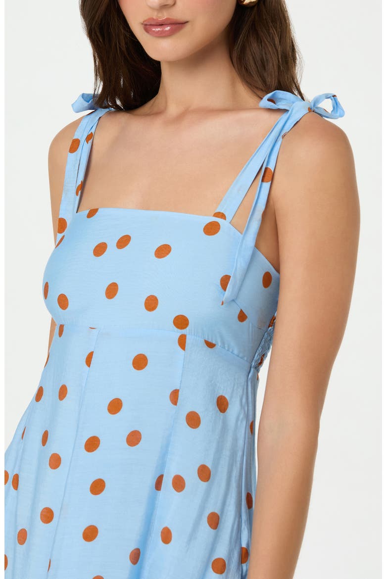 Lilliana Polka Dot Sundress, Alternate, color, BLUE RUST POLKADOT