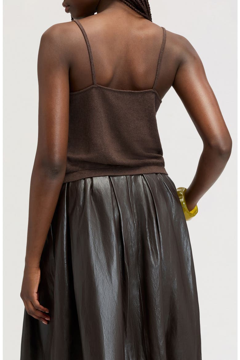 Paillette Sweetheart Neck Tank, Alternate, color, WALNUT