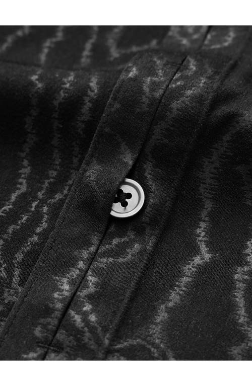John Varvatos Hickory Button-up Shirt In Black