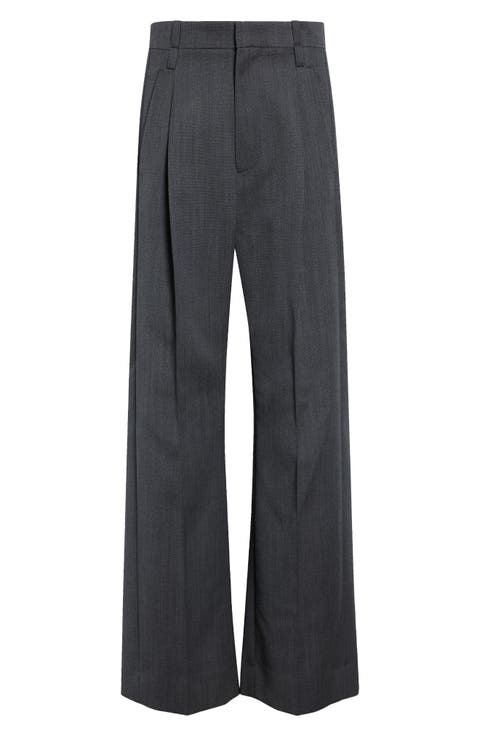 Ethel Wide Leg Virgin Wool Trousers