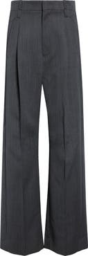 Victoria Beckham Ethel Wide Leg Virgin Wool Trousers
