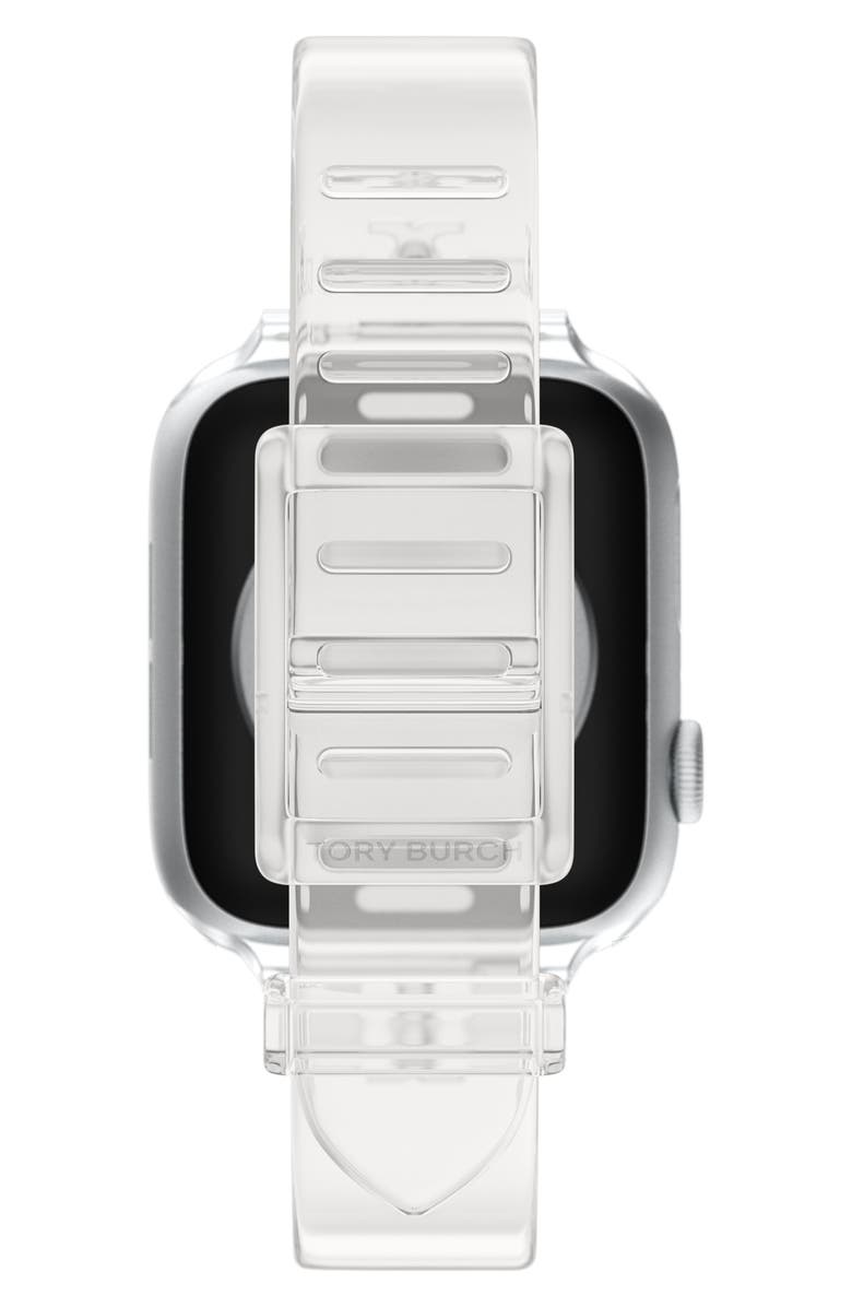 Tory Burch The Single T Jelly 16mm Apple Watch<sup>®</sup> Watchband, Alternate, color,