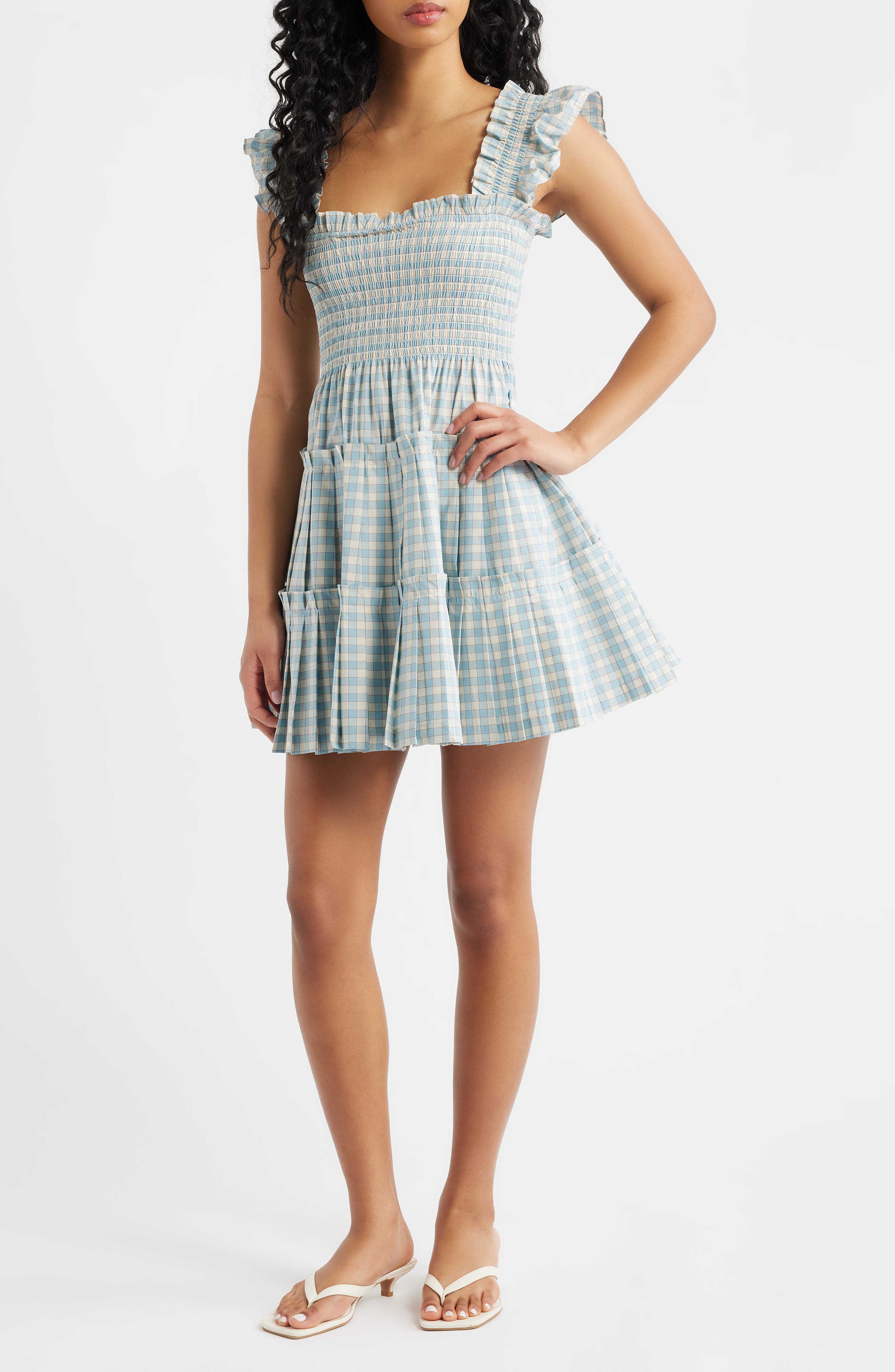 selected BLUE/ RED GINGHAM