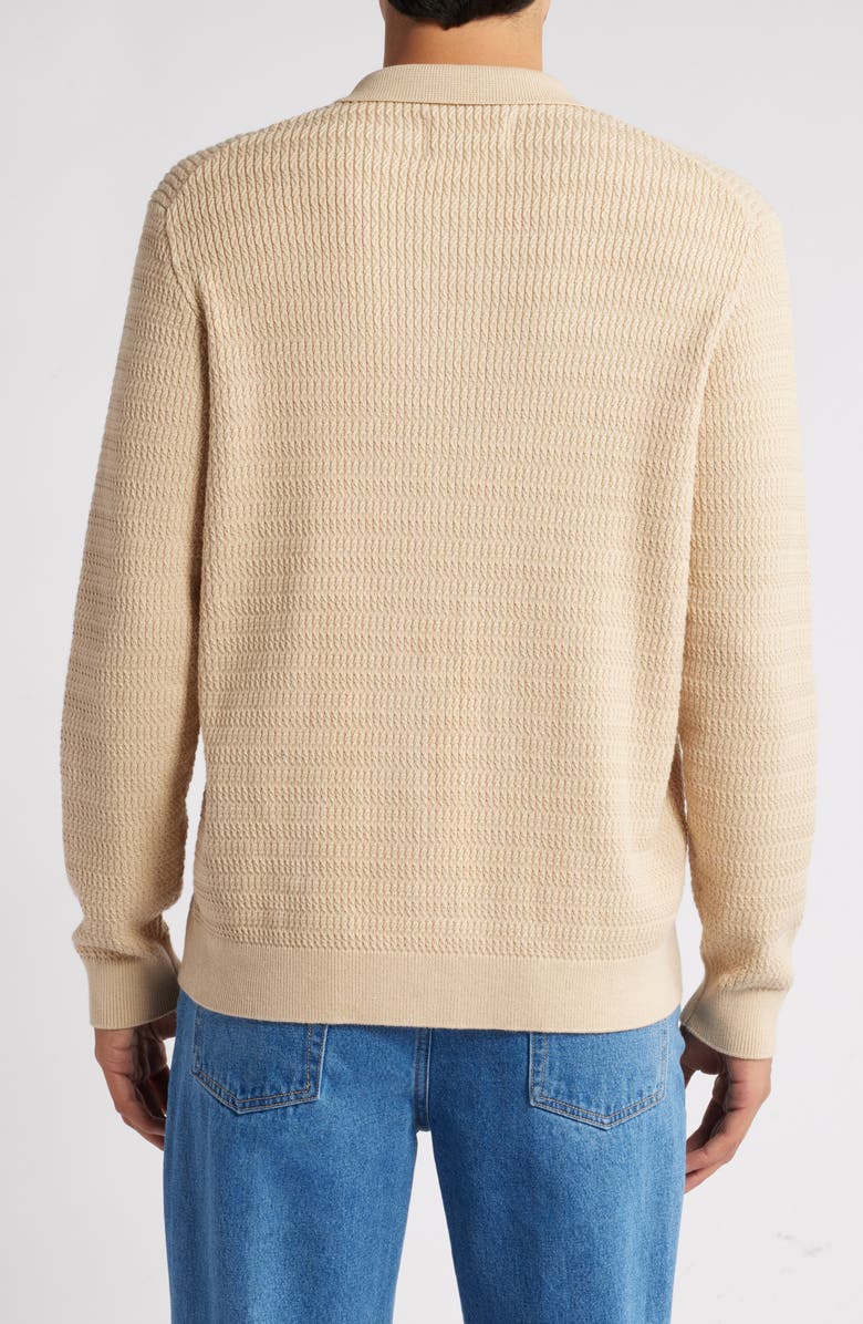 Wax London Tristan Textured Cotton & Cashmere Cardigan, Alternate, color,