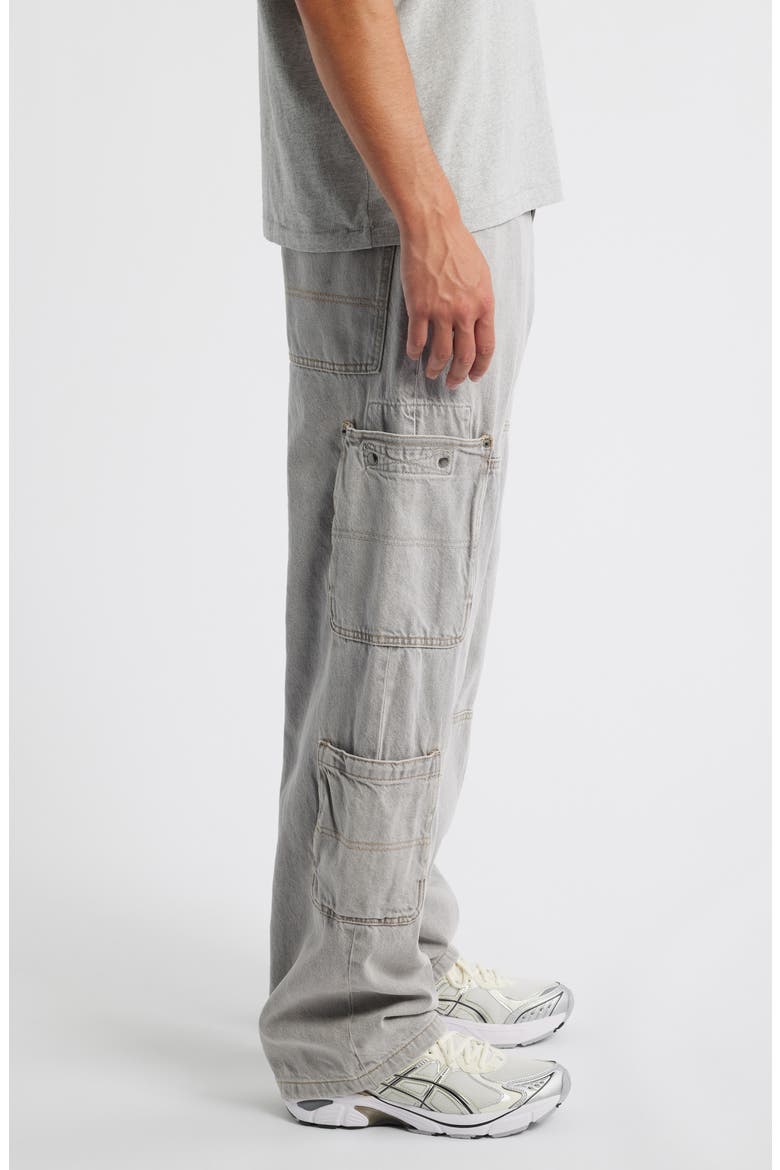 Jasper Baggy Cargo Jeans, Alternate, color, GRAY