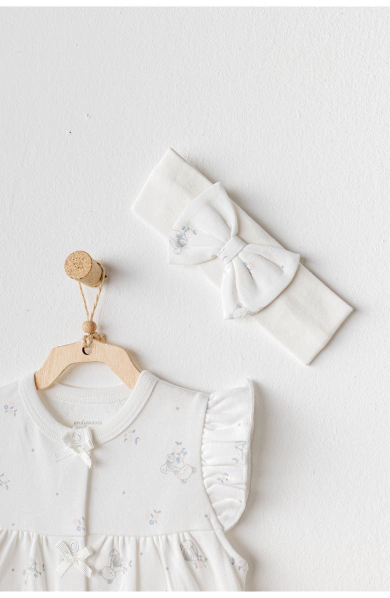 Andy Wawa Cuddly Romper Ruffle Band Set, Alternate, color,