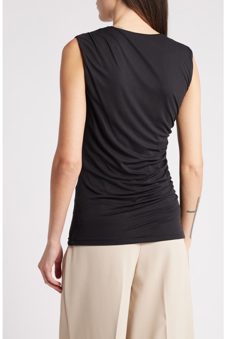Aliz Ruched Top, Alternate, color, BLACK
