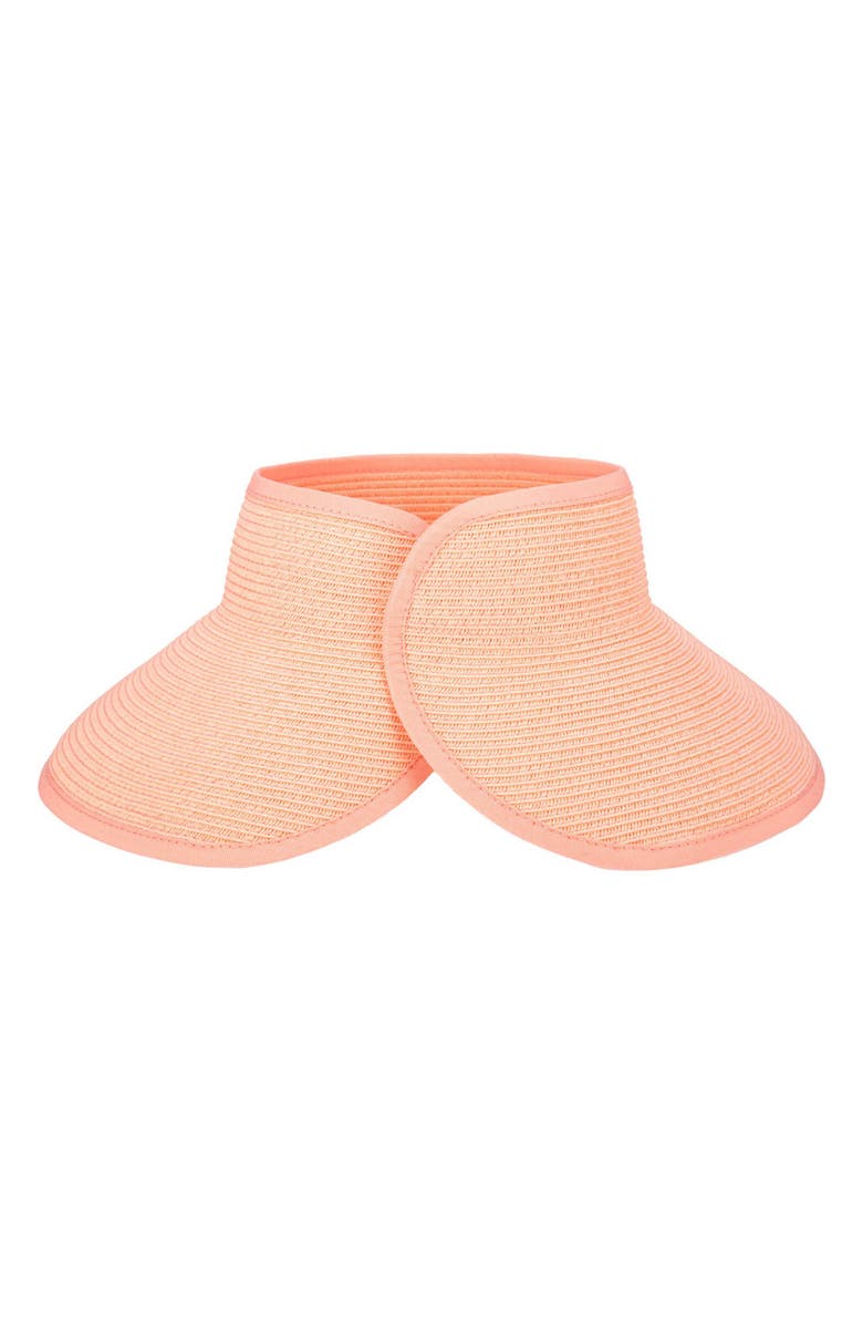 San Diego Hat Large Brim UPF 50+ Visor, Alternate, color, Coral