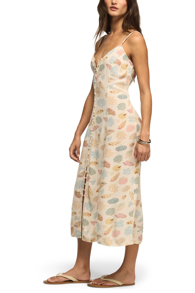 Conversational Simone Floral Print Slipdress, Alternate, color, SHELL CONVERSATION PRINT