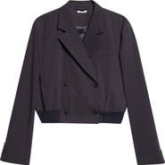 JW Anderson Crop Cotton Double Breasted Blazer