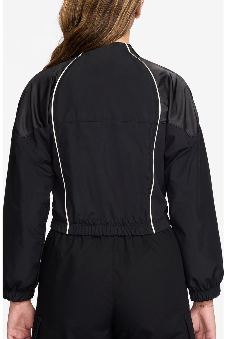 Sportswear Shrunken Water Repellent Track Jacket, Alternate, color, 010 BLACK/SAIL
