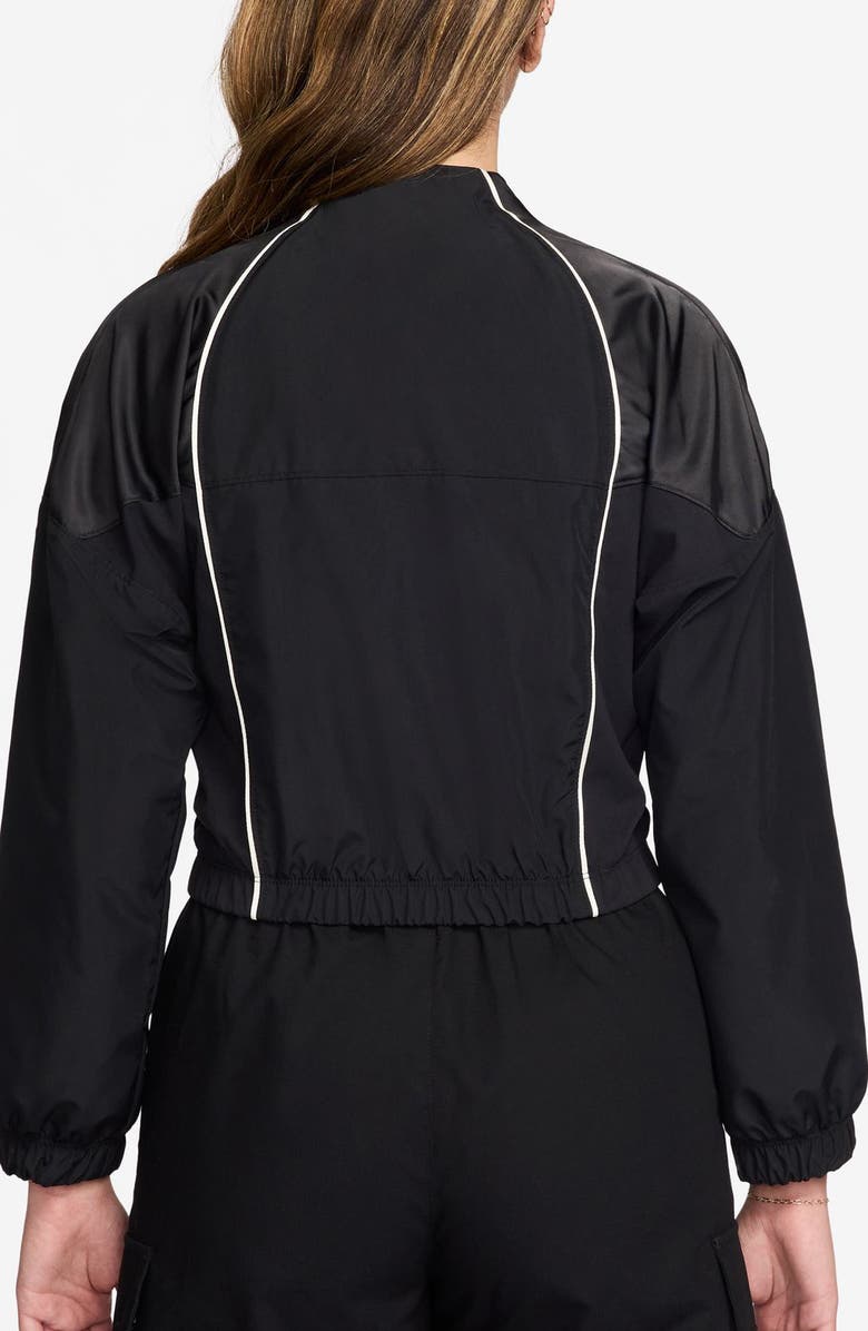 Nike Sportswear Shrunken Water Repellent Track Jacket, Alternate, color, Black/ Sail