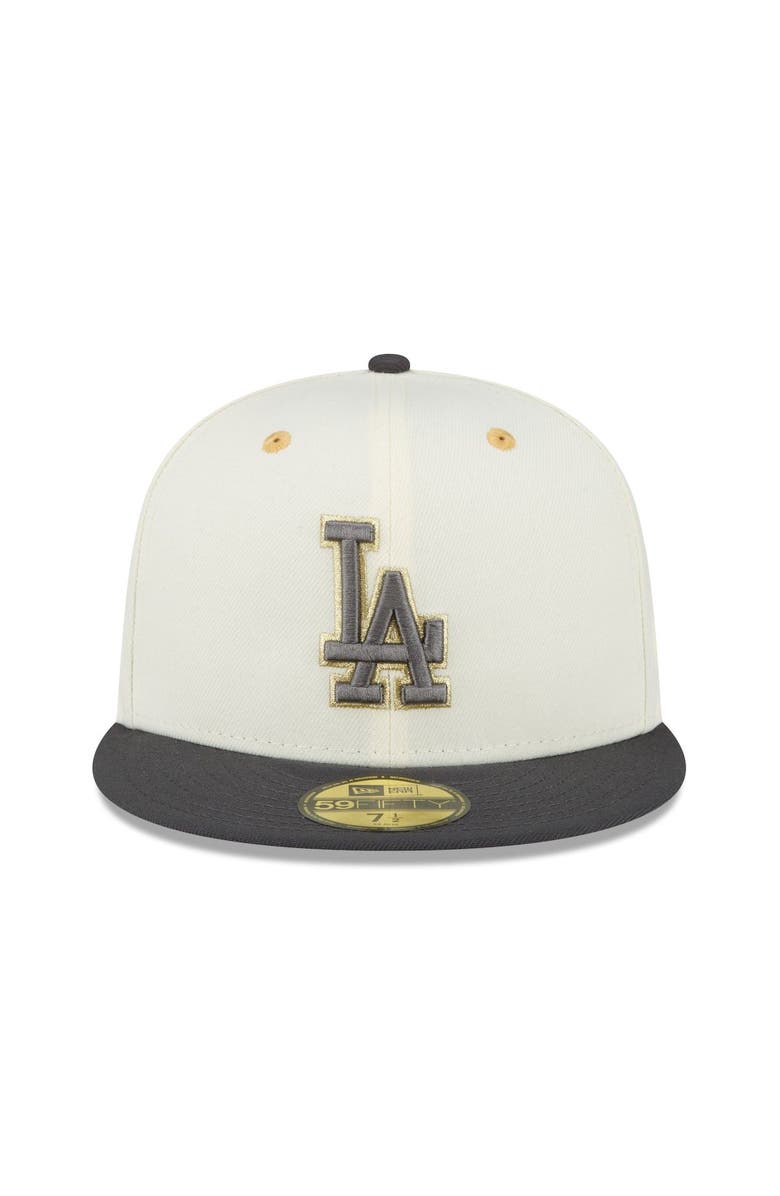 New Era Men's New Era White/Charcoal Los Angeles Dodgers 1980 MLB All-Star Game Chrome 59FIFTY Fitted Hat, Alternate, color, 