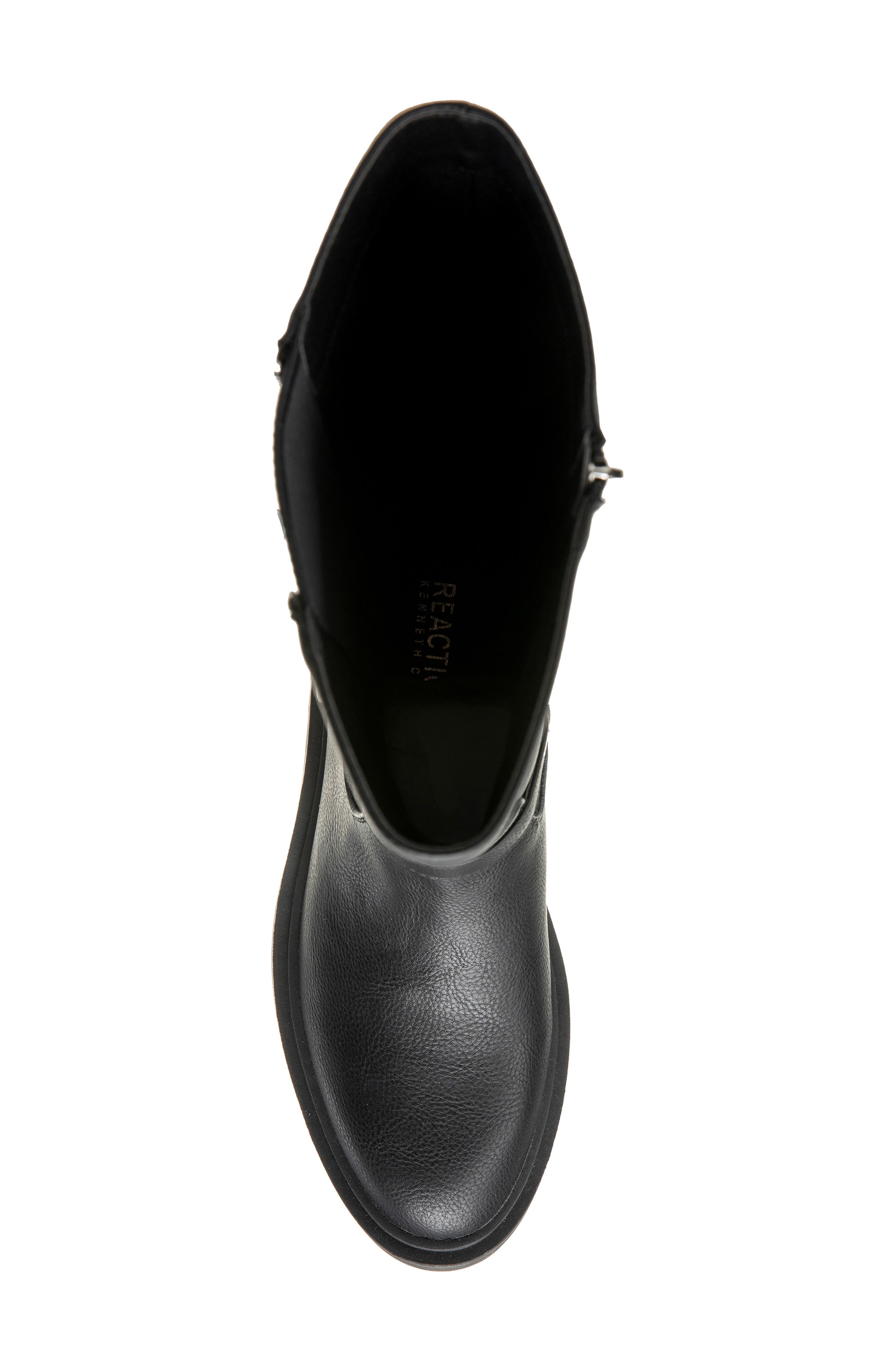 Armie Tall Faux Leather Boot, Alternate, color, BLACK