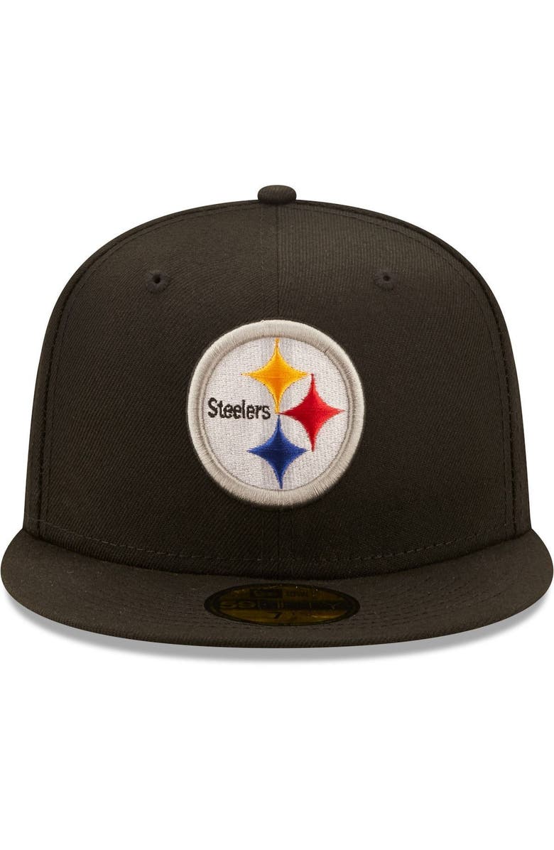 New Era Men's New Era Black Pittsburgh Steelers 6x Super Bowl Champions 59FIFTY Fitted Hat, Alternate, color, 