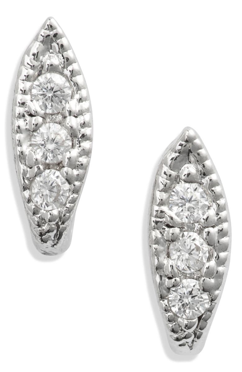 Set & Stones Kym Cubic Zirconia Stud Earrings, Main, color, 