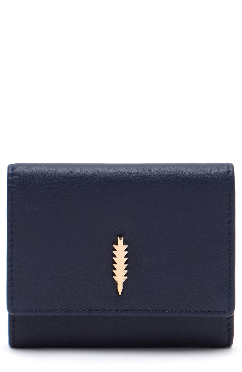 Thacker Skylar Flap Leather Wallet, Main, color, Onyx Blue