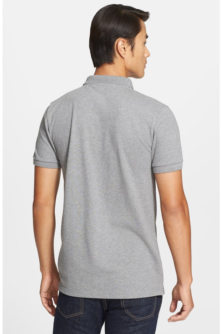 Side Stripe Polo, Alternate, color, GREY MELANGE