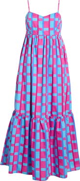 SUGARLIPS Marvy Check Maxi Sundress