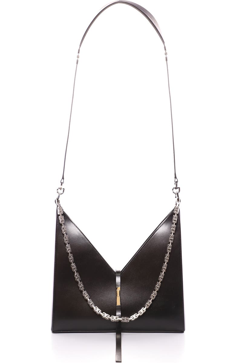 Givenchy Small Cutout Chain Strap Leather Crossbody Bag, Main, color,