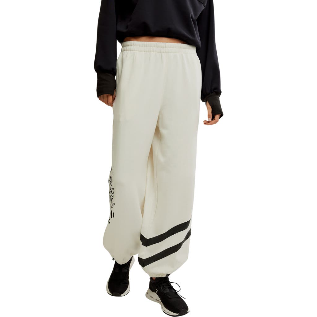 Shop Free People Fp Movement All Star Oversize Graphic Joggers In Ivory Combo