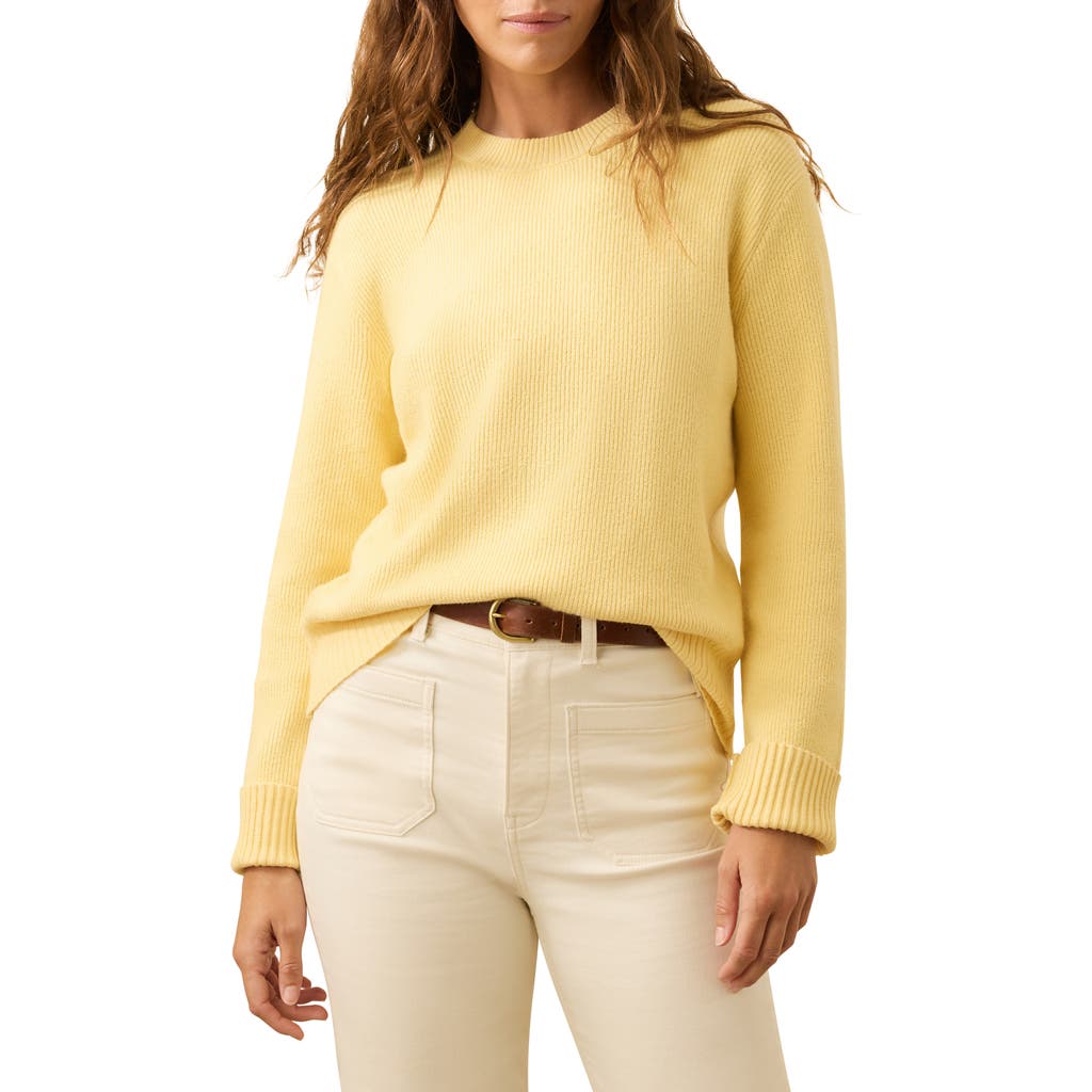 Faherty Jackson Crewneck Sweater In Yellow