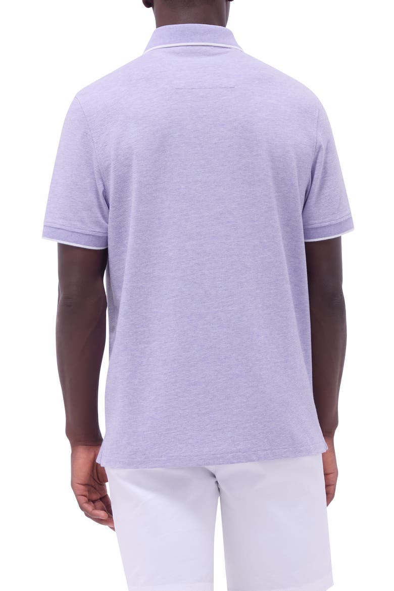 Tipped Contrast Collar Polo, Alternate, color, LILAC