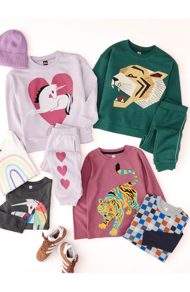 Tea Collection Unicorn of Hearts Popover, Alternate, color, Urchin Purple