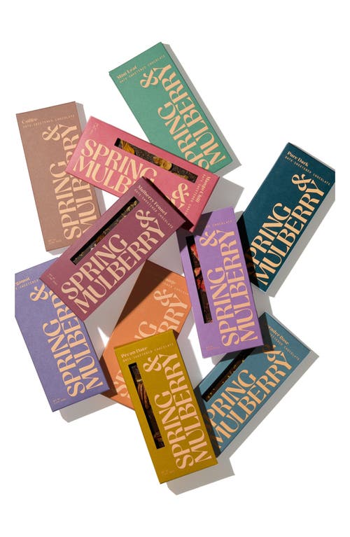 Spring & Mulberry Ultimate Variety Pack Date Sweetened Dark Chocolate Bars 10-Piece Gift Box in Multi  product