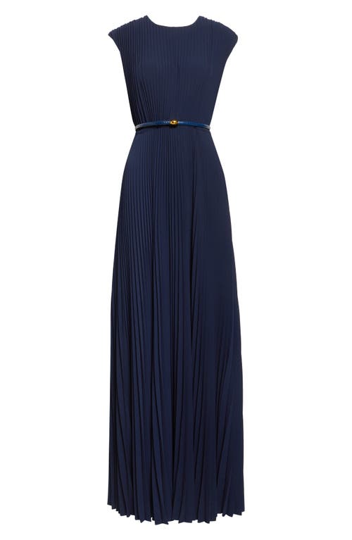 St John St. John Collection Emery Pleated Lightweight Crepe Gown