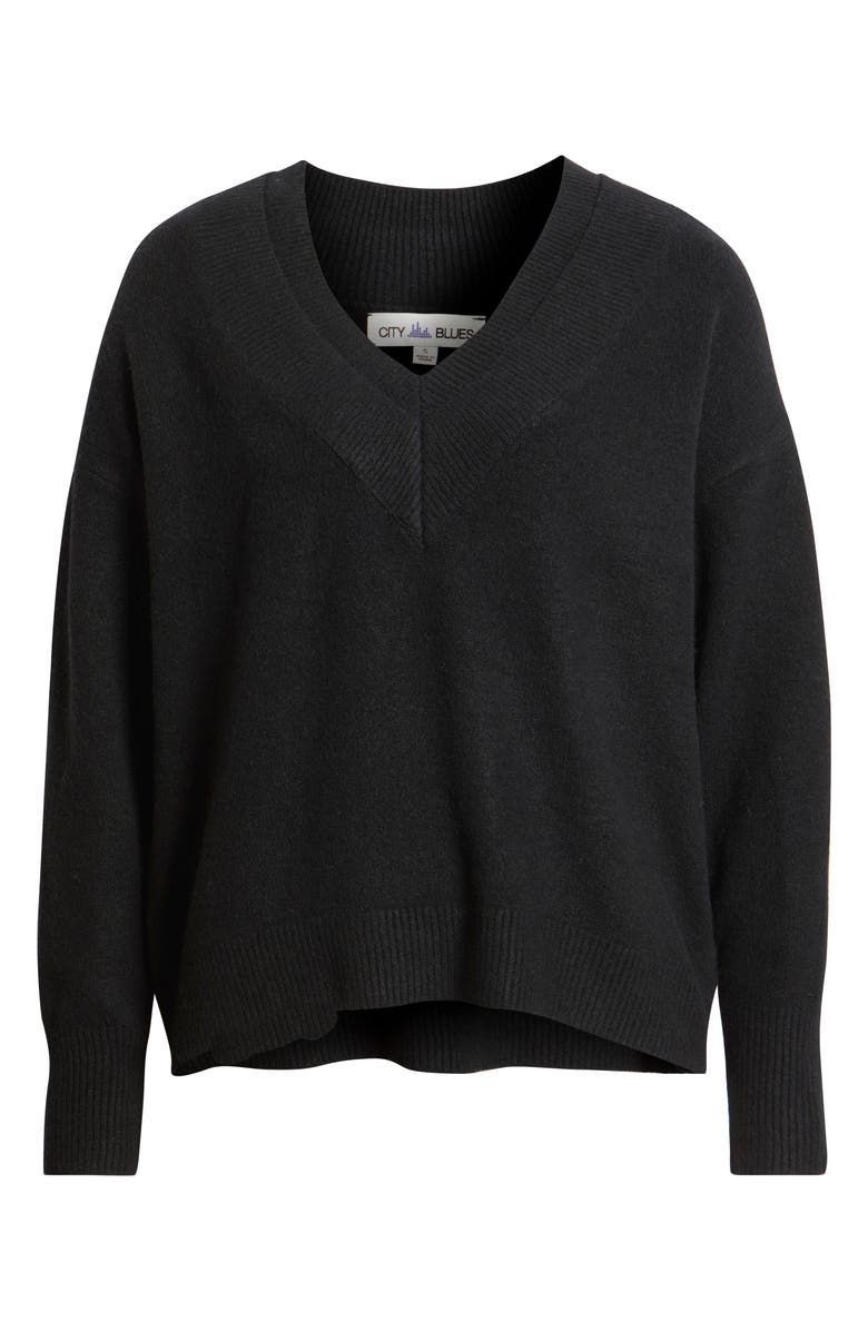 CITY BLUES Cite' Long Sleeve Sweater, Alternate, color, Black