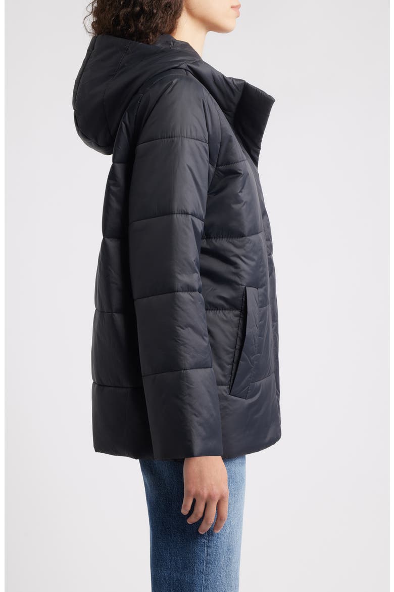 Hooded Puffer Jacket, Alternate, color, BLACK