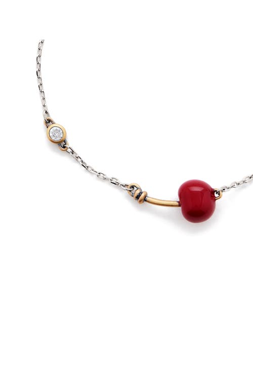 Marc Jacobs Cherry Crystal Slider Bracelet In Multi