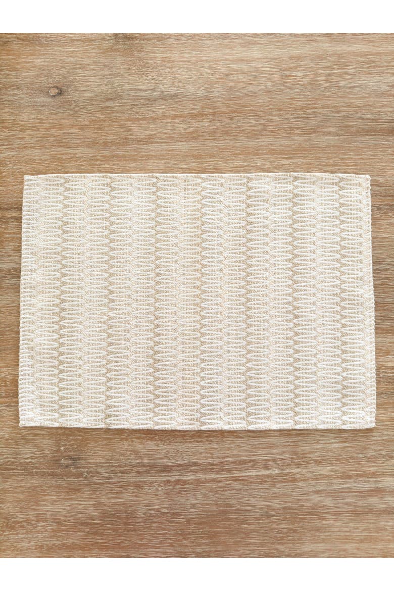Summer Twist Indoor Outdoor Placemat, Alternate, color, Beige
