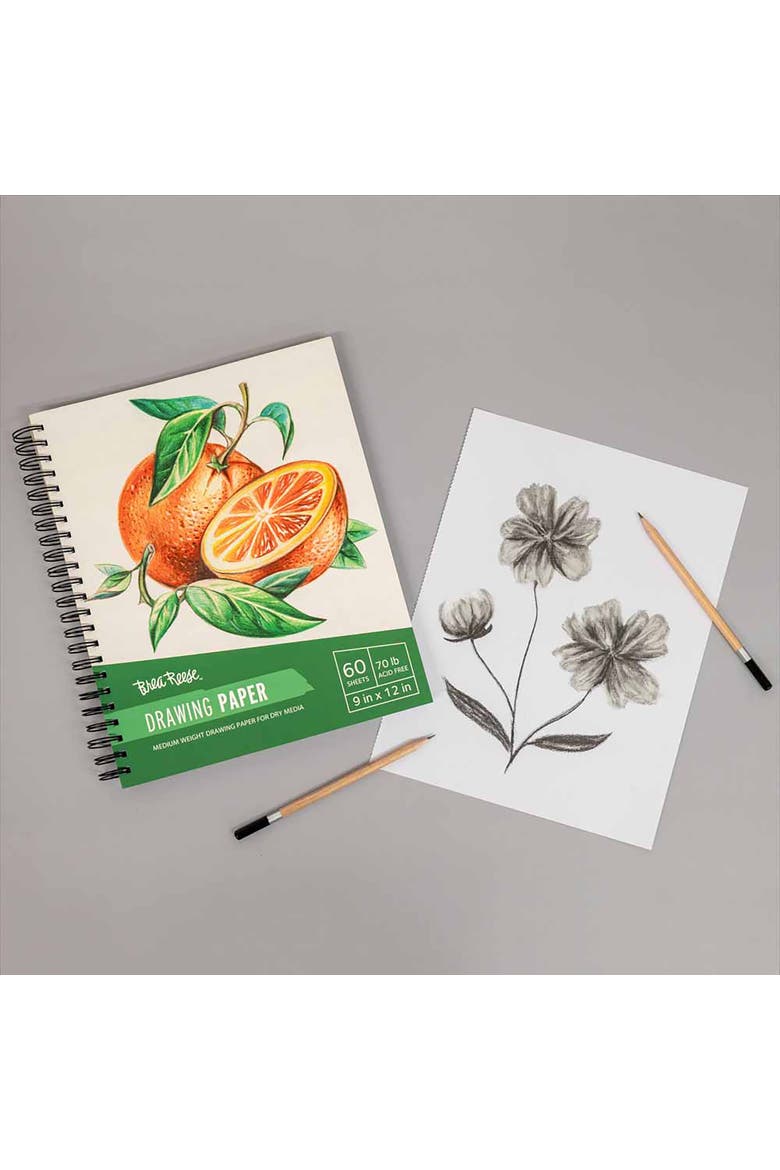 Drawing Paper Pad Spiralbound 60 Sheets 9X12" 70 Lb, Alternate, color, Multicolored