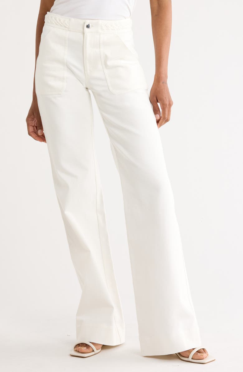 Diane von Furstenberg Gia Wide Leg Pants, Main, color, White