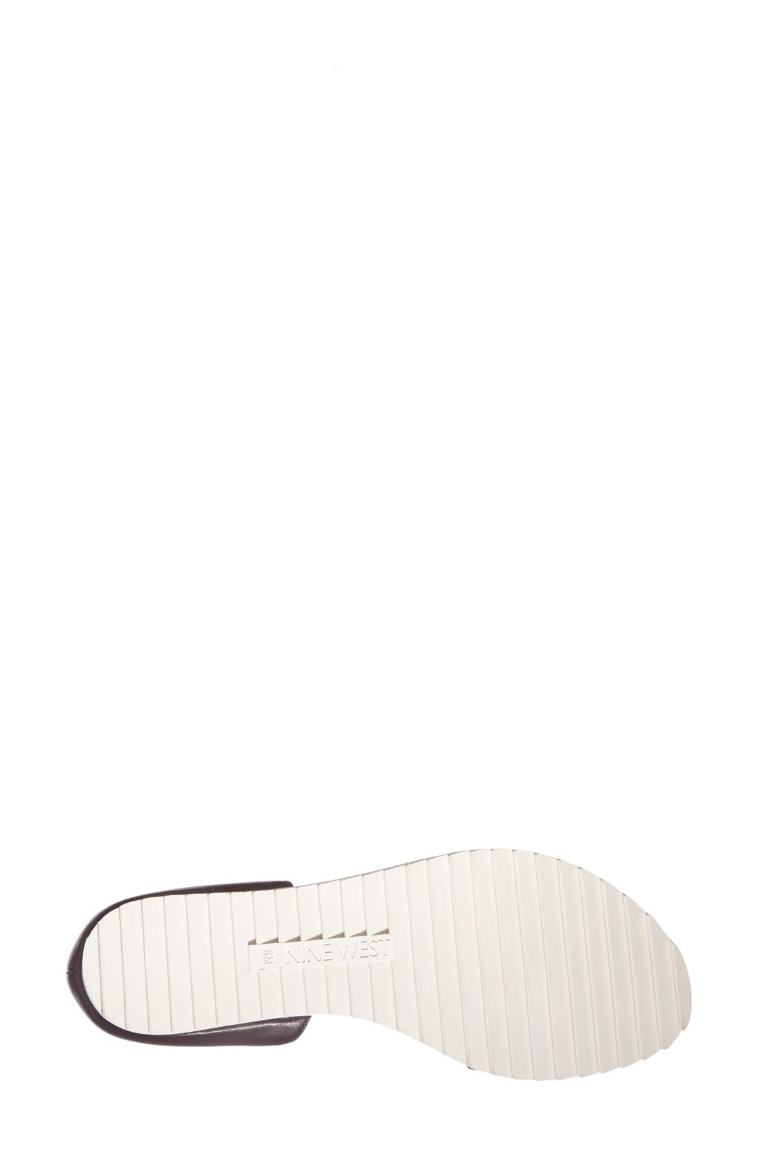 Nine West 'Qualify' d'Orsay Flat Sandal, Alternate, color, 