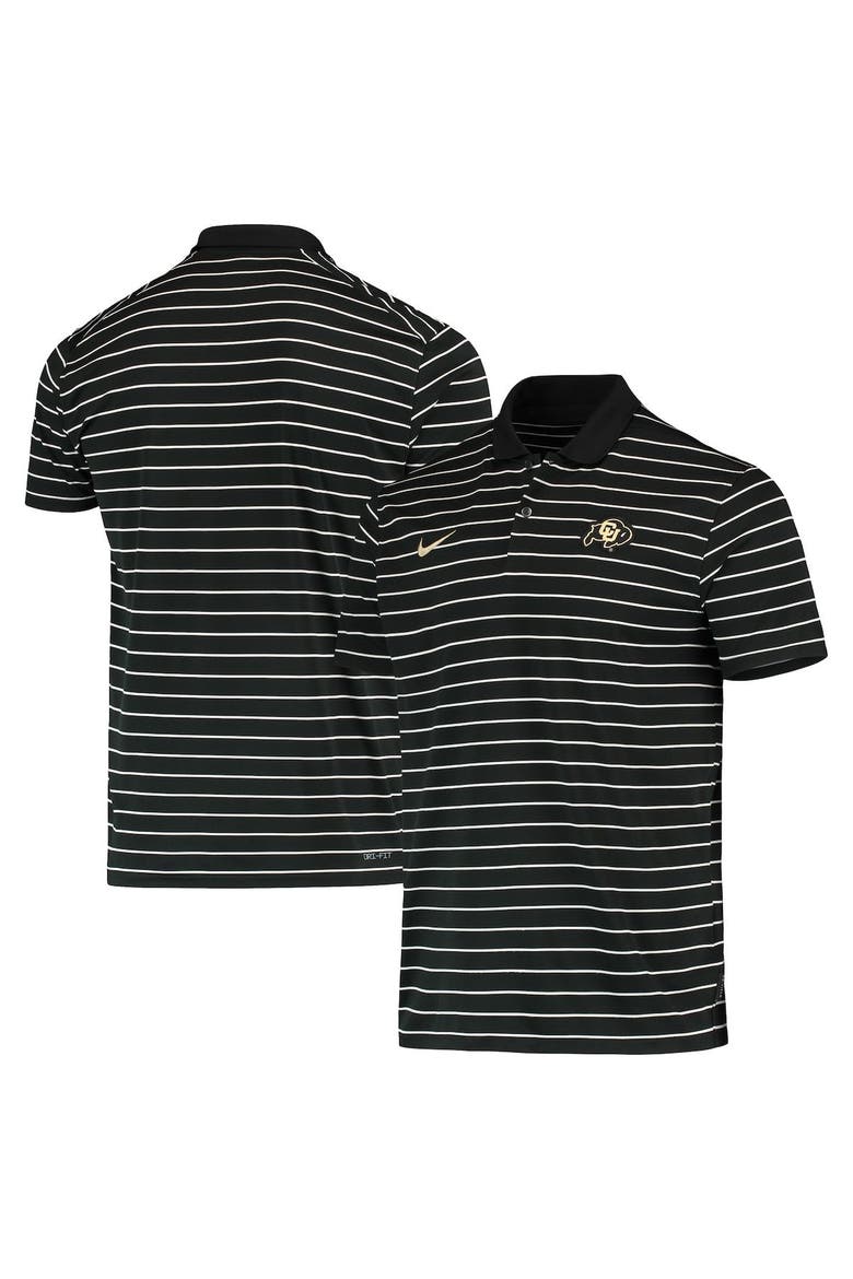 Men's Nike Black Colorado Buffaloes Victory Stripe Performance 2022 Coaches Polo, Main, color, Black