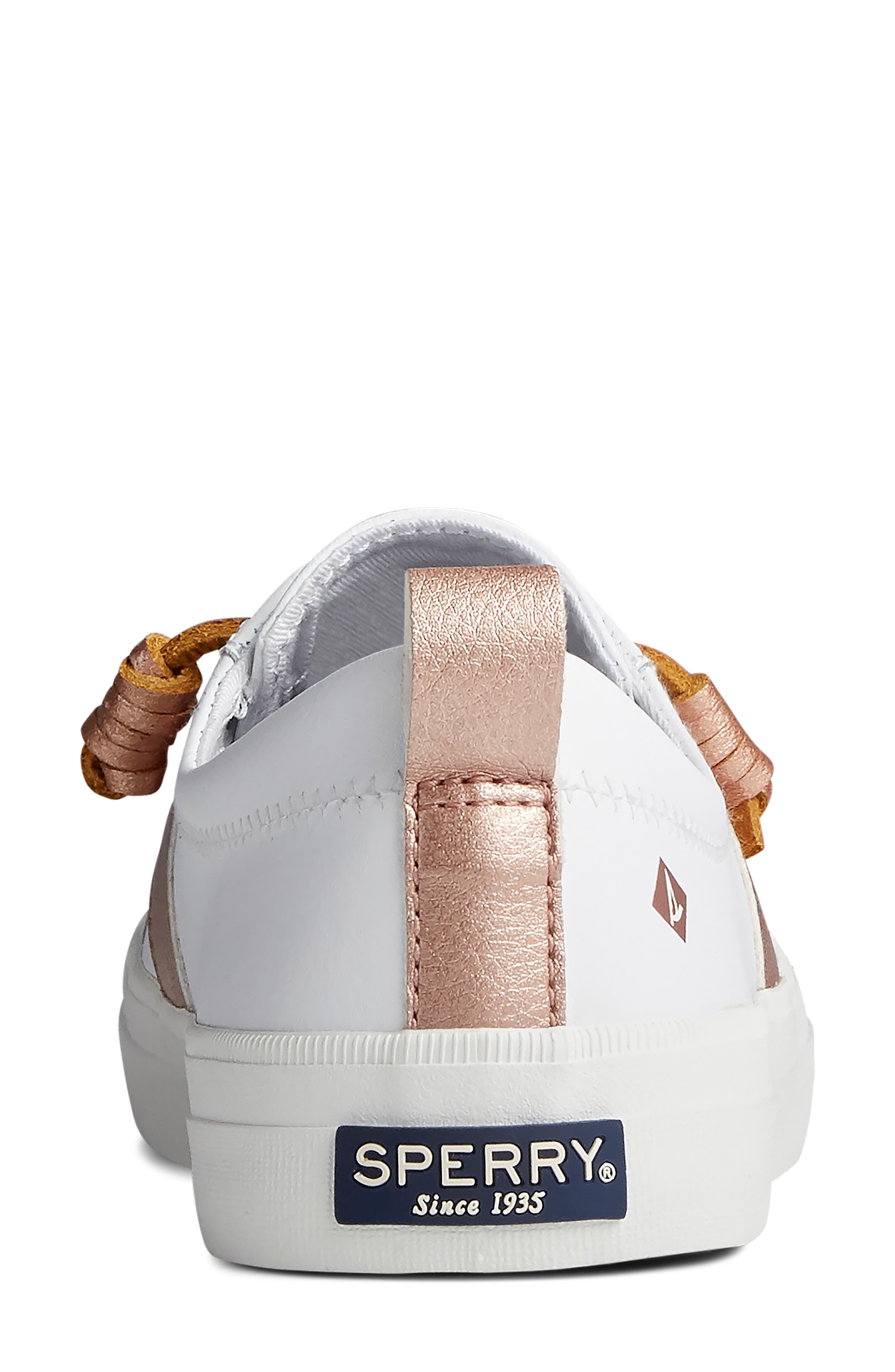 Crest Vibe Slip-On Sneaker, Alternate, color, WHITE/ BLUSH FAUX LEATHER