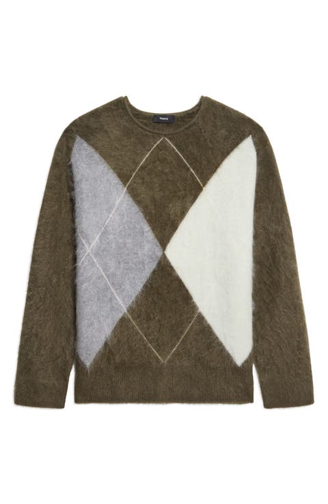 Brushed Argyle Merino Wool and Cashmere Sweater