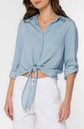 VELVET HEART Solange Crop Tie Front Top