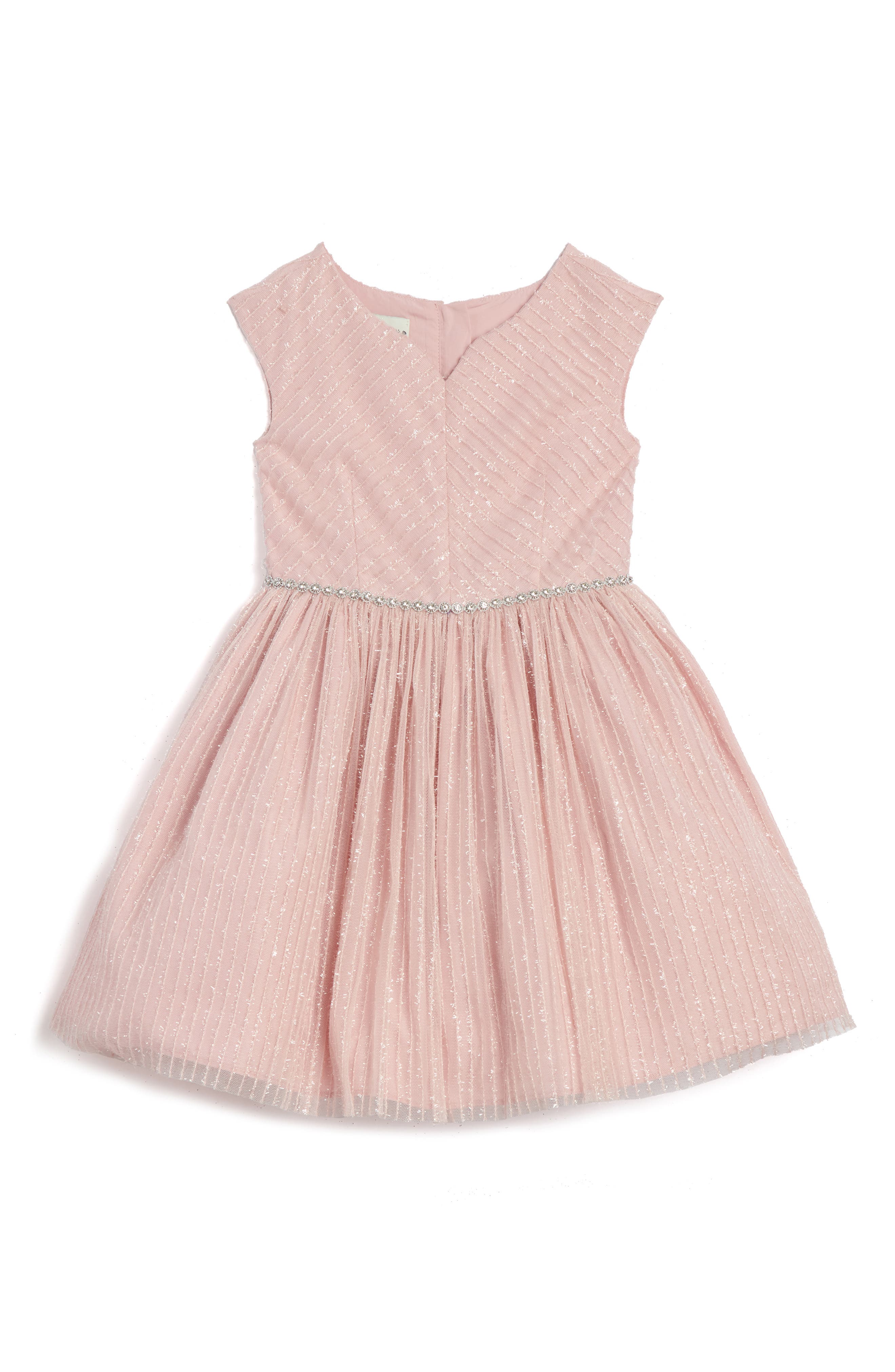Pippa & Julie Kids' Sylvia Metallic Stripe Party Dress