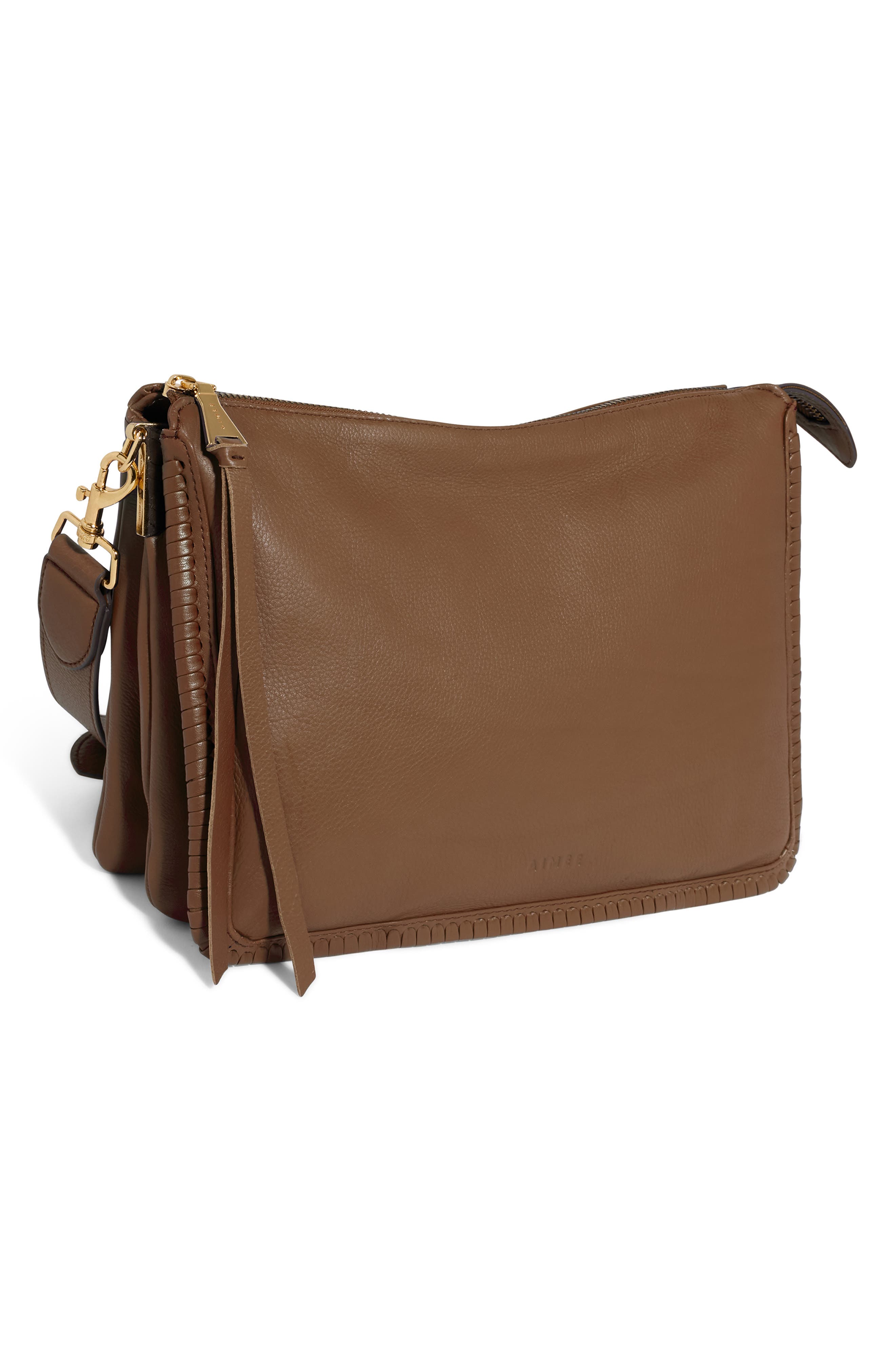 Famous Leather Large Crossbody Bag, Alternate, color, COFFEE