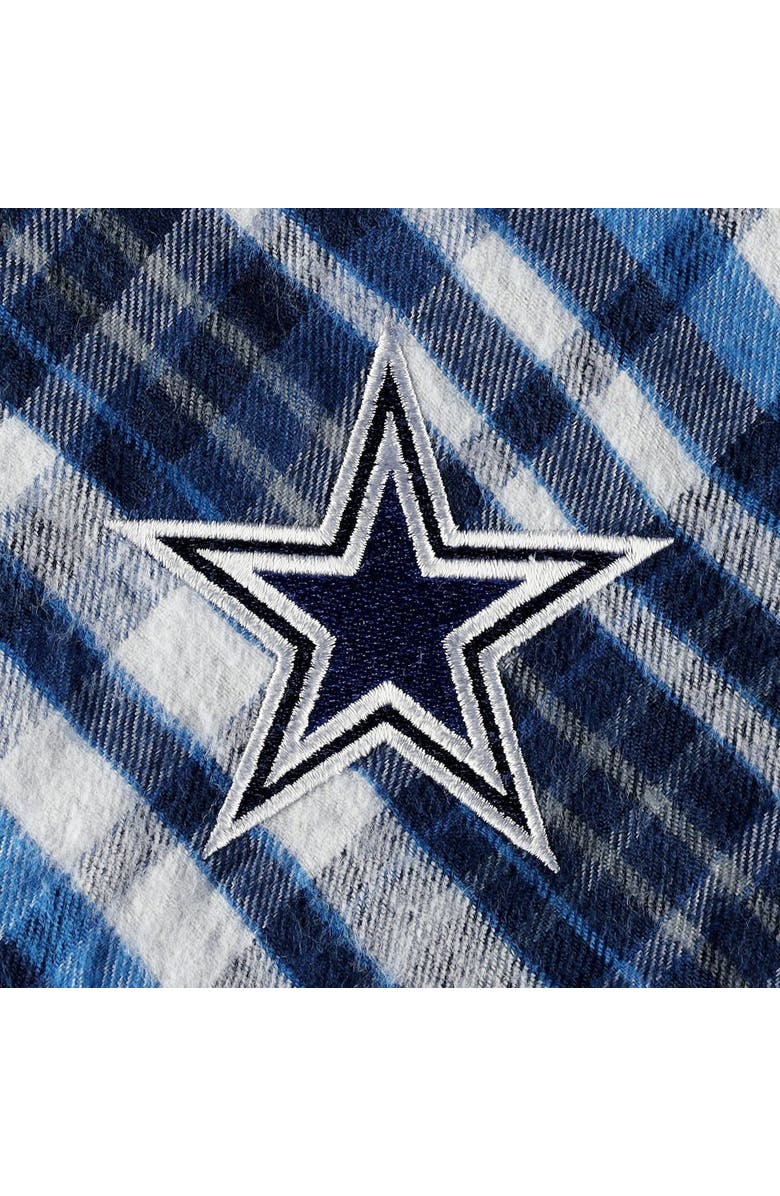 CONCEPTS SPORT Women's Concepts Sport Navy Dallas Cowboys Plus Size Mainstay Flannel Full-Button Long Sleeve Nightshirt, Alternate, color, 