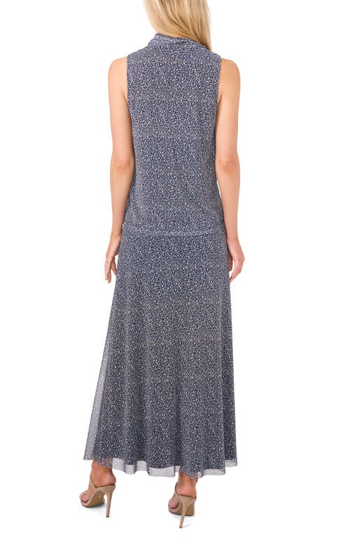 Halogen ® Ditsy Cowl Neck Sleeveless Mesh Top