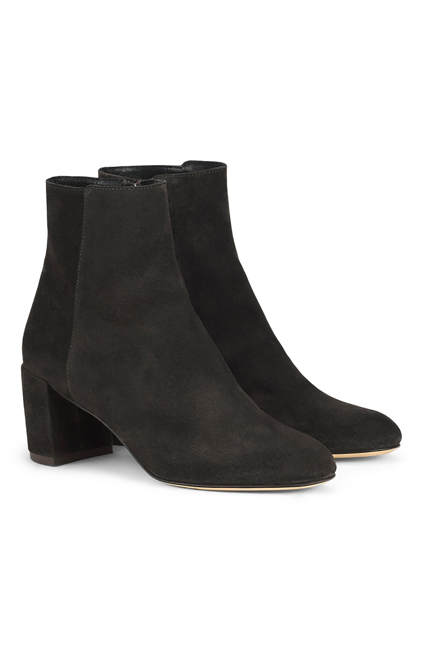 AGL Lynn Water-resistant velour Bootie, Alternate, color, Charcoal