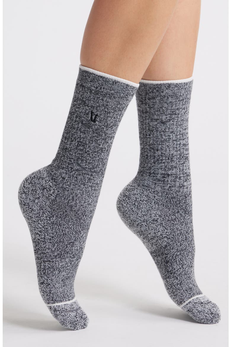 V1 Crew Socks, Main, color, HEATHER GREY