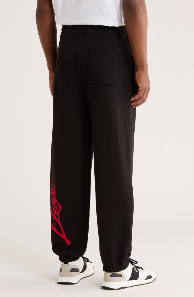 HUGO Logo Knit Joggers, Alternate, color, Black