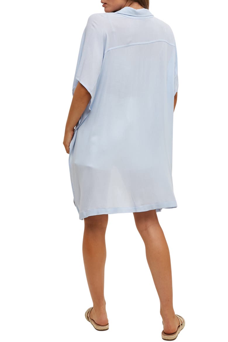 Dolman Sleeve Maxi Shirt, Alternate, color, SKY