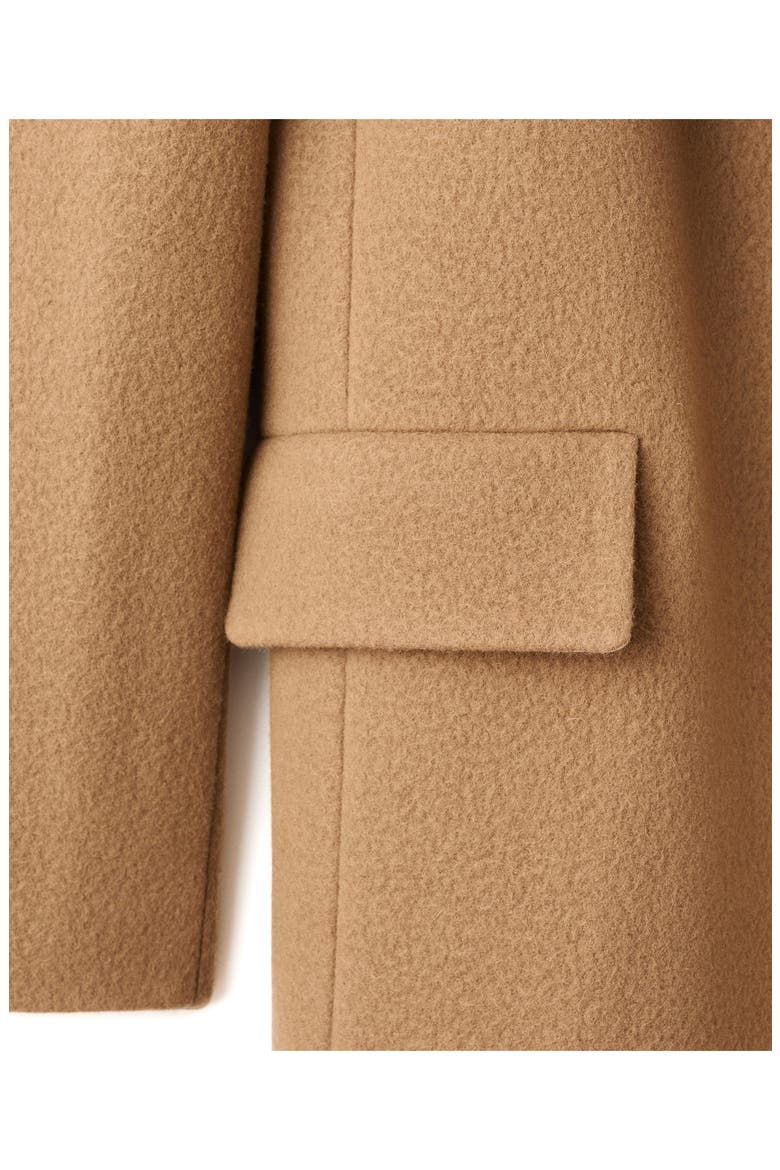 Selection Notched Lapel Wool Blend Coat, Alternate, color, MEDIUM BROWN